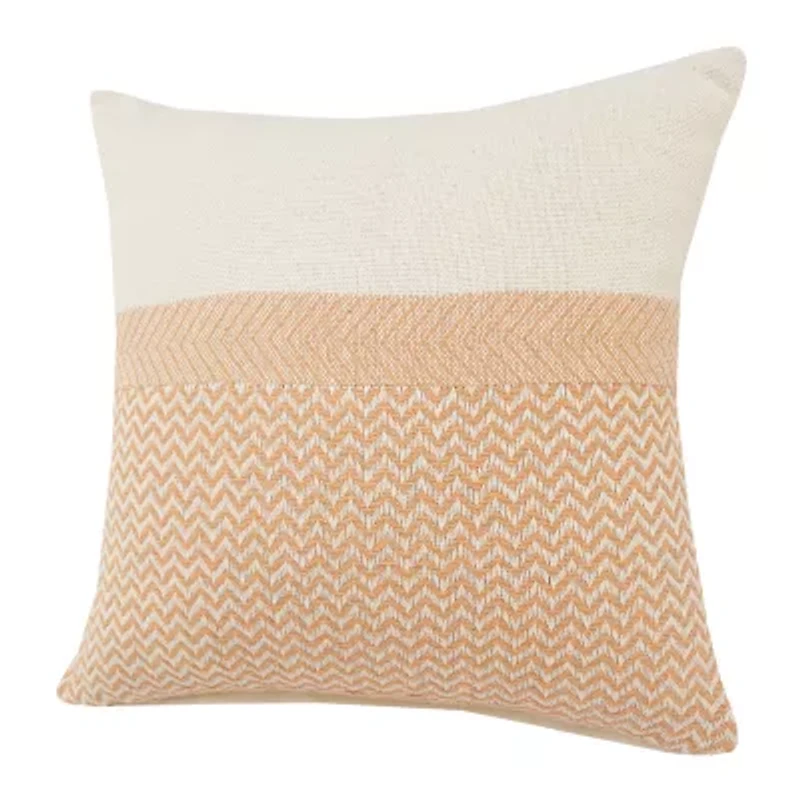 LR Home Zinna Chevron Square Throw Pillow