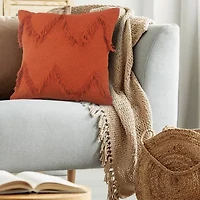Lr Home Zoya Solid Square Throw Pillow