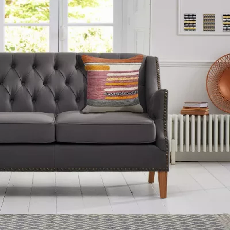 LR Home Zimbu Stripe Square Throw Pillow