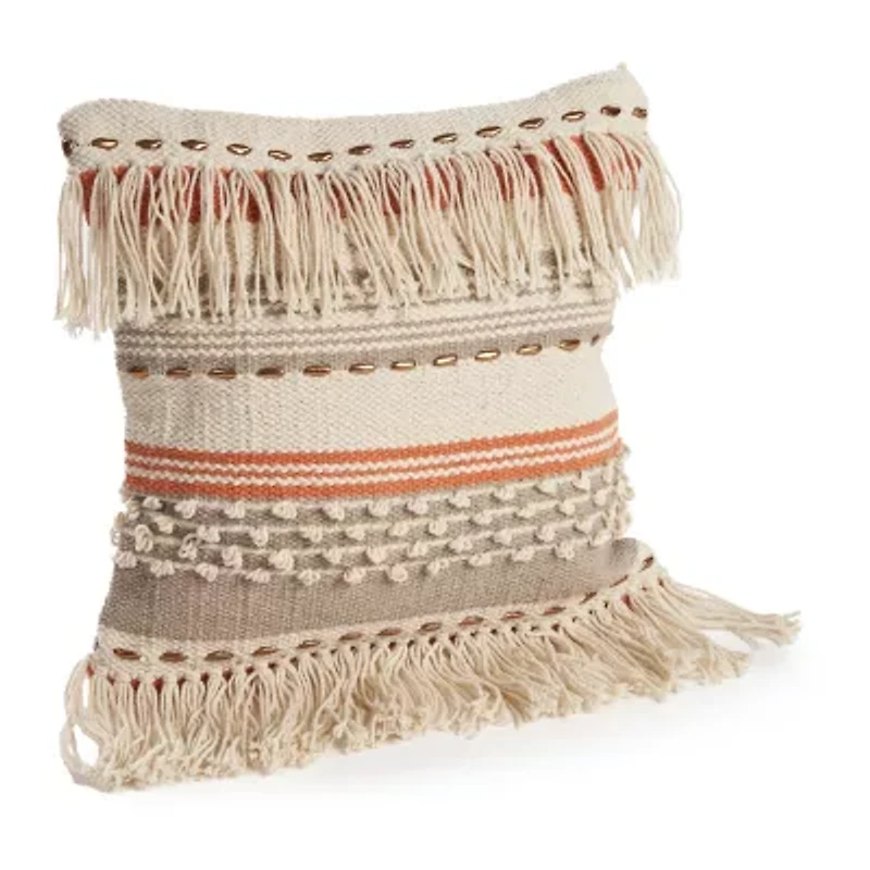 LR Home Zill Stripe Square Throw Pillow