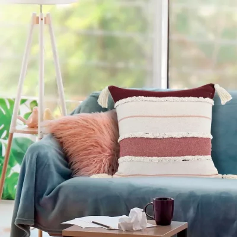 LR Home Mike Stripe Square Throw Pillow