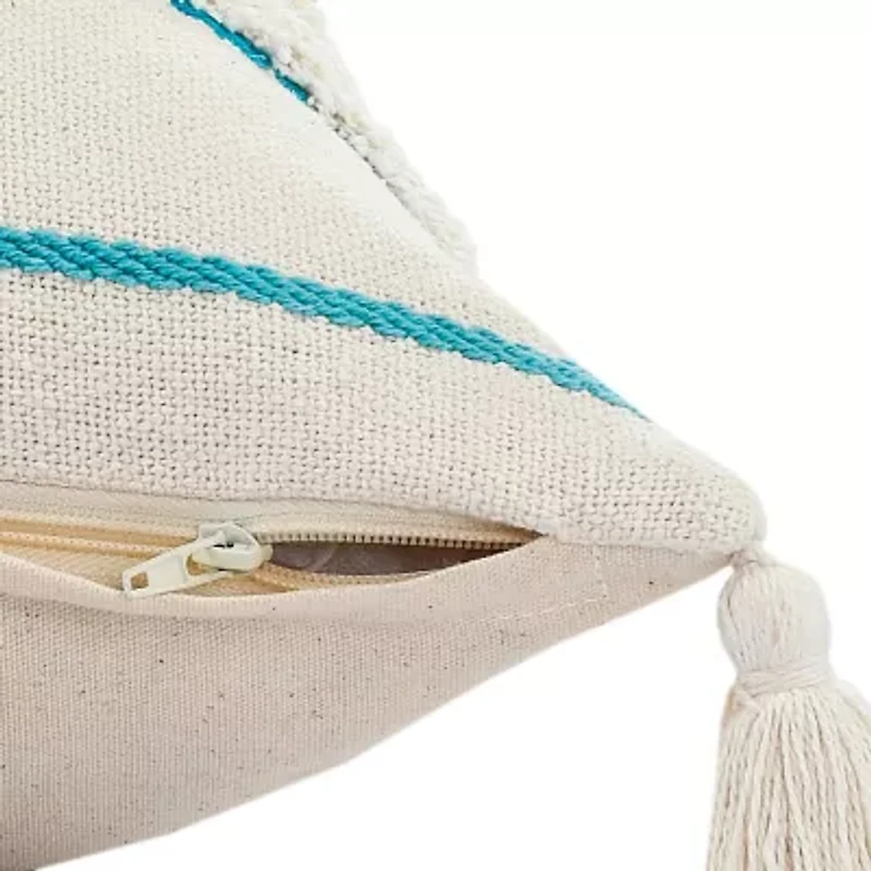 LR Home Riv Stripe Set Square Throw Pillow