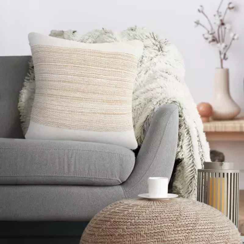 LR Home Maray Stripe Square Throw Pillow