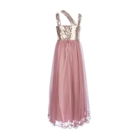 Speechless Big Kid Girls Sleeveless One Shoulder Sleeve Maxi Dress