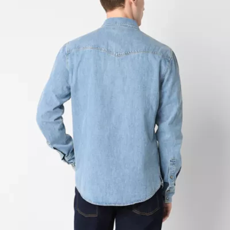 Frye and Co. Mens Long Sleeve Regular Fit Button-Down Shirt