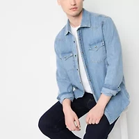 Frye and Co. Mens Long Sleeve Regular Fit Button-Down Shirt