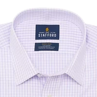 Stafford Slim Smart Tech Mens Slim Fit Stretch Fabric Wrinkle Free Long Sleeve Dress Shirt