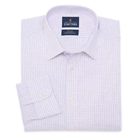 Stafford Slim Smart Tech Mens Slim Fit Stretch Fabric Wrinkle Free Long Sleeve Dress Shirt