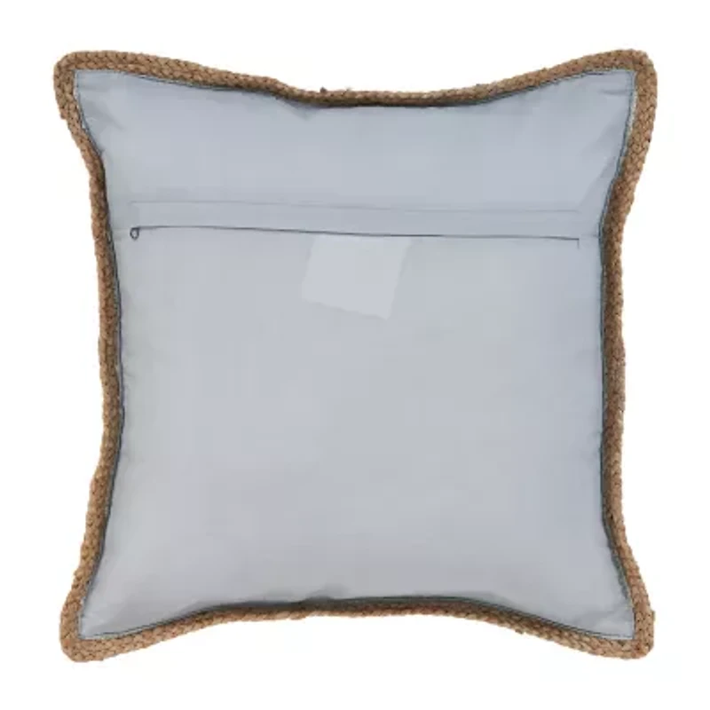 LR Home Abeje Bordered Square Throw Pillow