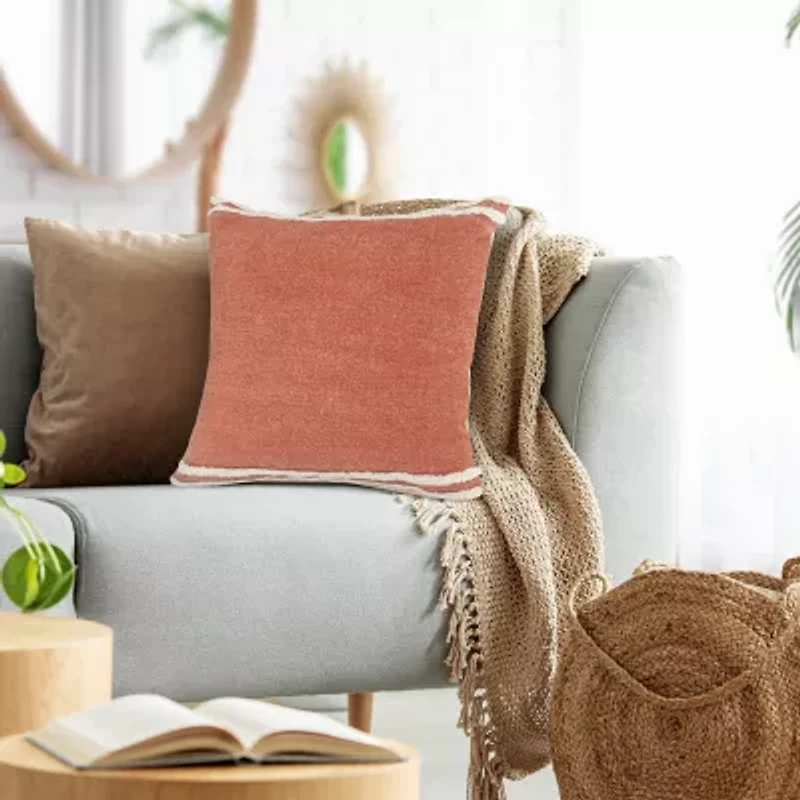 LR Home Cais Stripe Square Throw Pillow