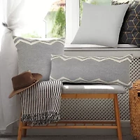 LR Home Caia Geometric Square Throw Pillow