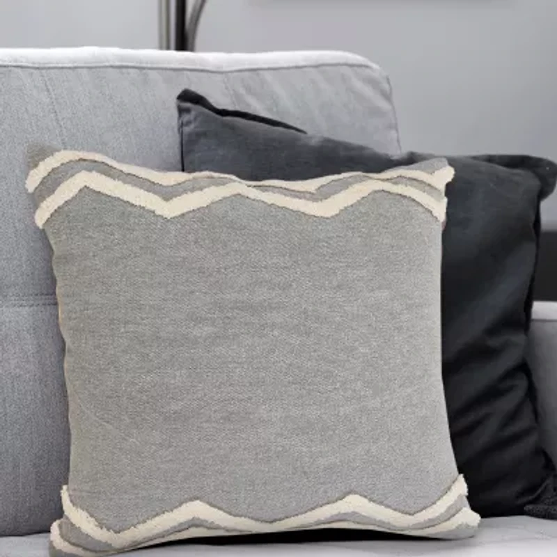 LR Home Caia Geometric Square Throw Pillow