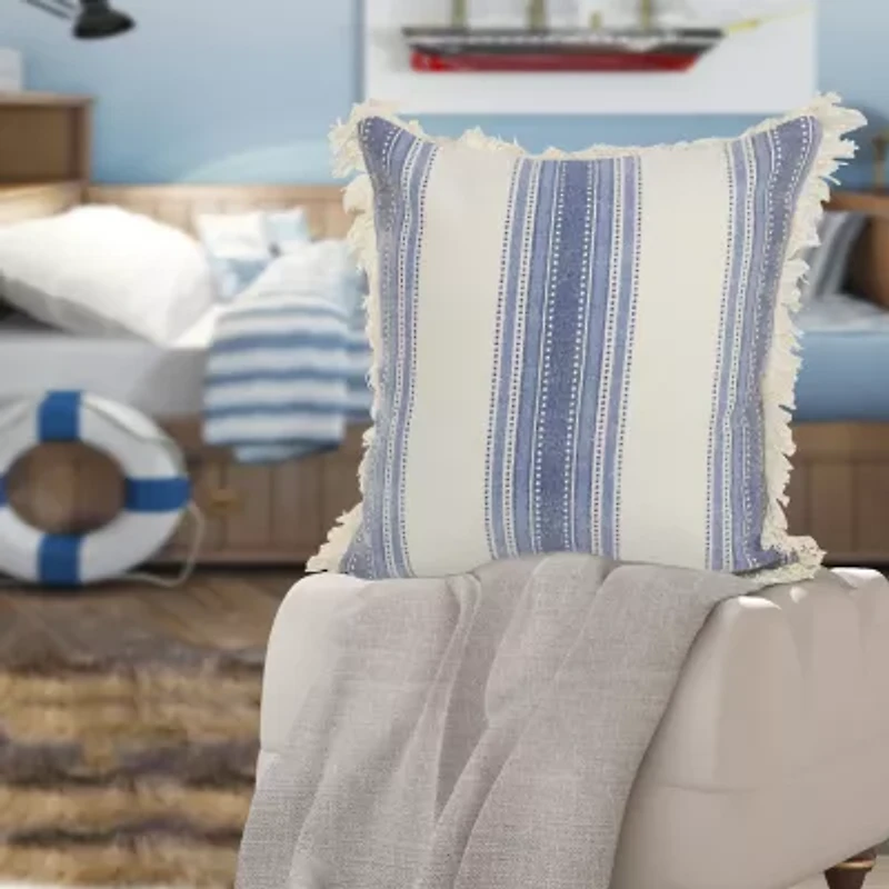 Lr Home Pal Stripe Set Square Throw Pillow