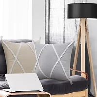 LR Home Paol Geometric Square Throw Pillow