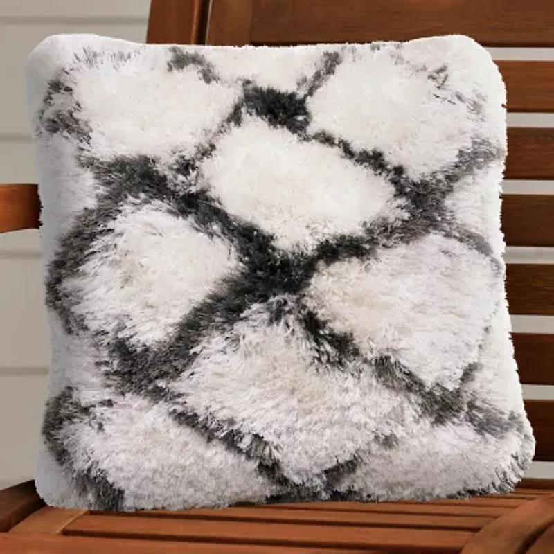 LR Home Jane Geometric Square Throw Pillow