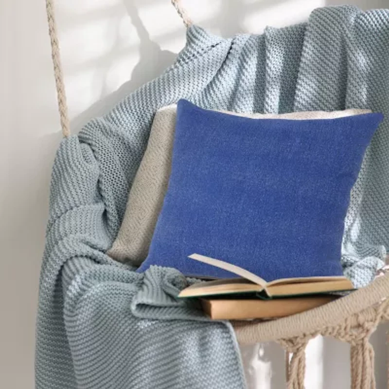 LR Home Saba Solid Square Throw Pillow