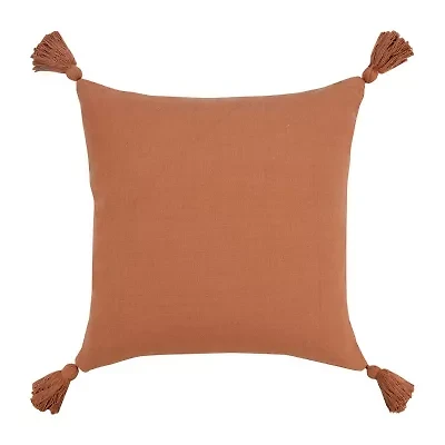 LR Home Sadie Solid Square Throw Pillow