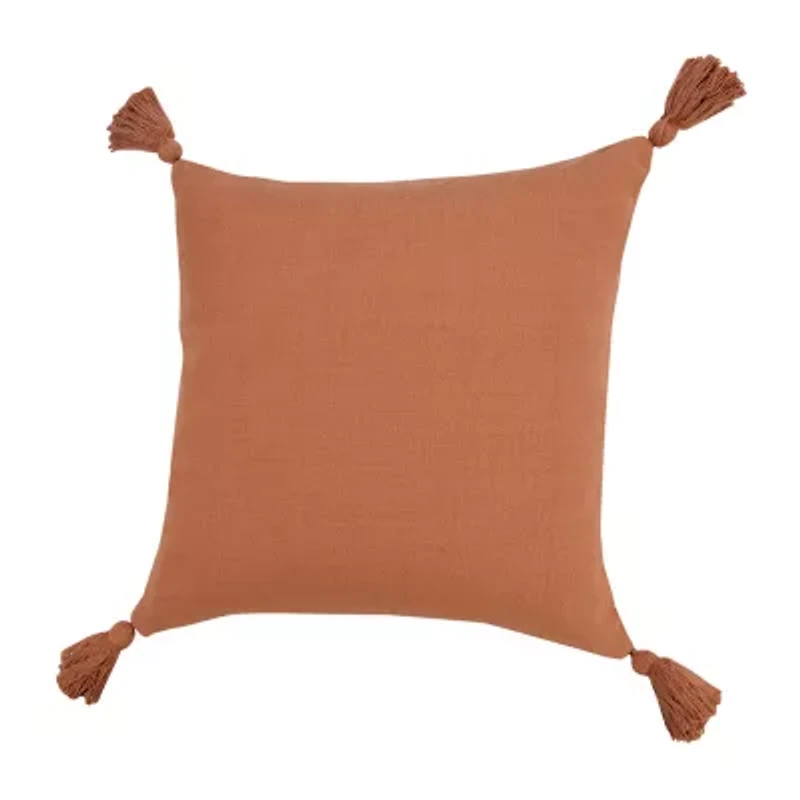 LR Home Sadie Solid Square Throw Pillow