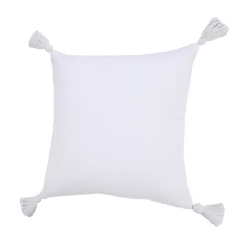 LR Home Sadie Solid Square Throw Pillow