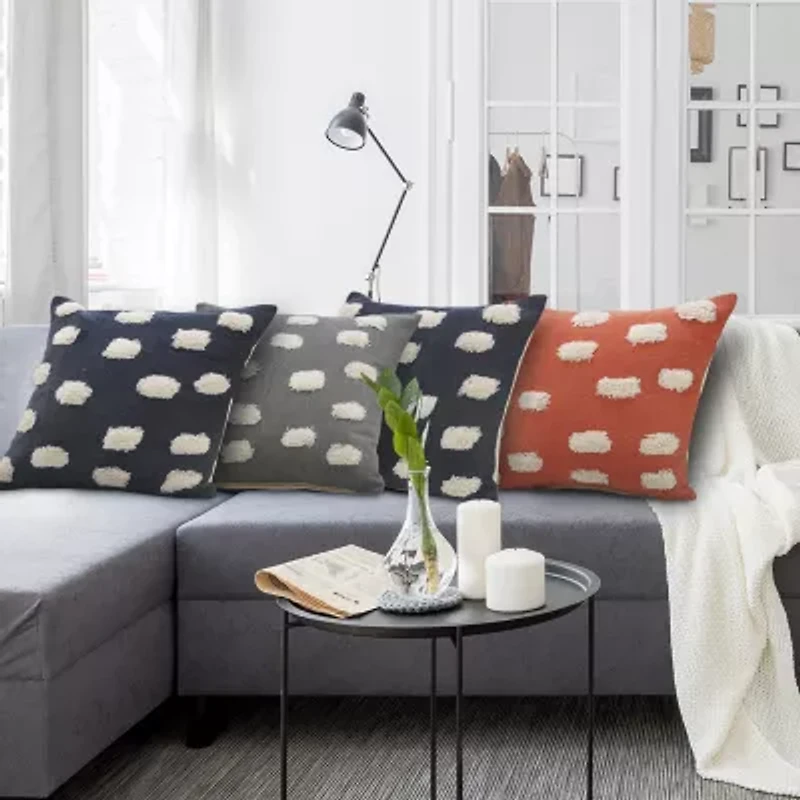 LR Home Zoya Modern Square Throw Pillow