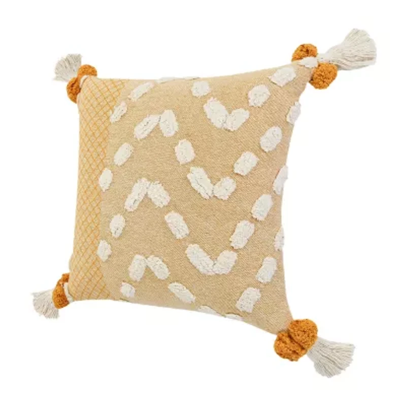 LR Home Zara Textured Square Throw Pillow