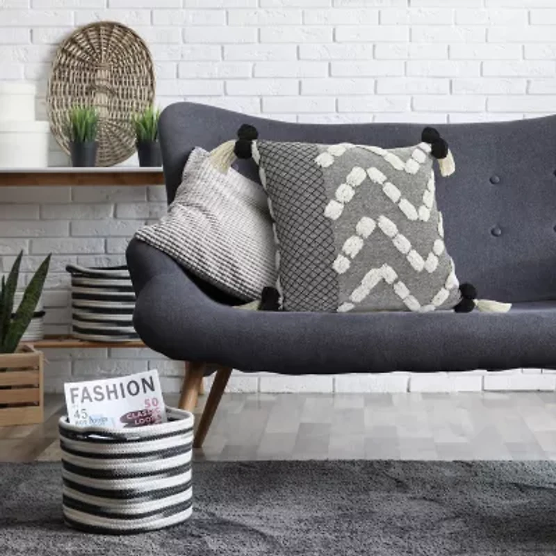 LR Home Zara Textured Square Throw Pillow