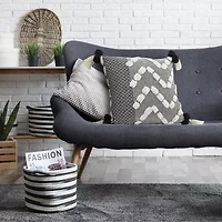 LR Home Zara Textured Square Throw Pillow