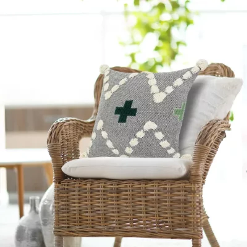 LR Home Dan Geometric Square Throw Pillow