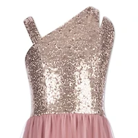 Speechless Big Kid Girls Sleeveless One Shoulder Maxi Dress