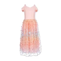 Speechless Big Kid Girls Short Sleeve Cold Shoulder Fit + Flare Dress