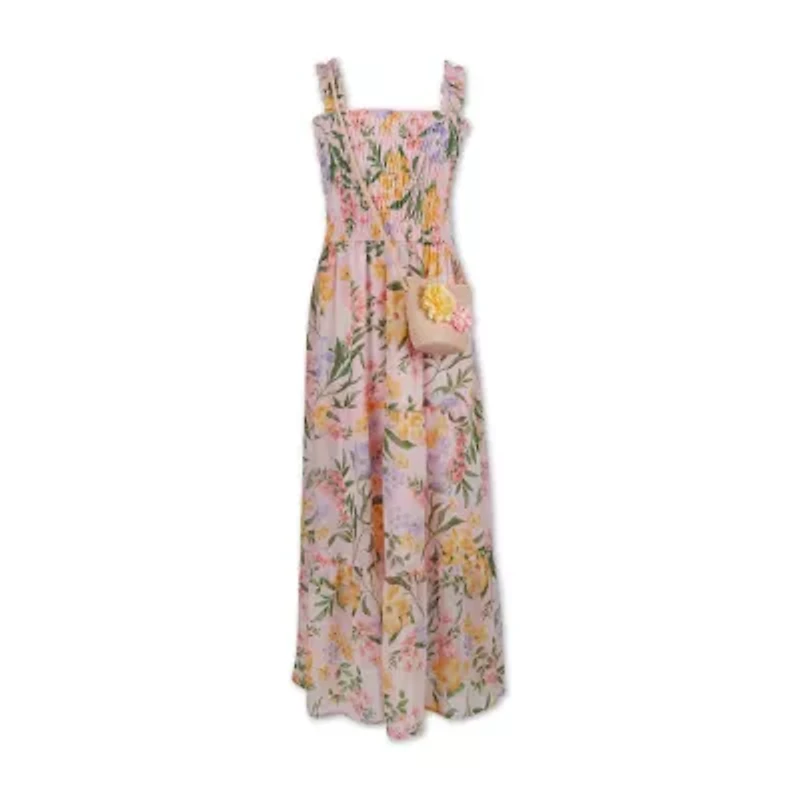 Speechless Little Girls Sleeveless Floral Maxi Dress