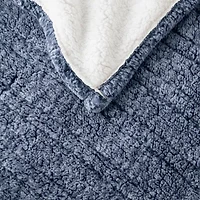 True North By Sleep Philosophy Marbled Sherpa Heated Washable Electric Midweight Throw