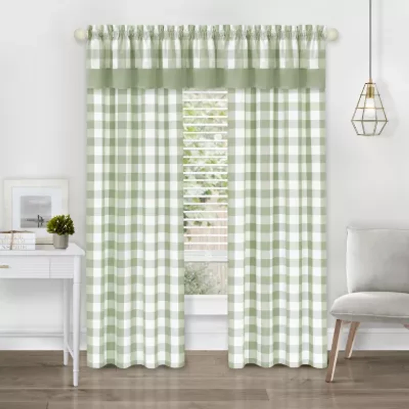 Achim Hunter Rod Pocket Light-Filtering Single Curtain Panel
