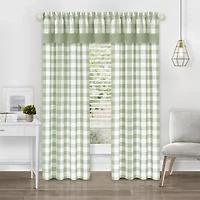Achim Hunter Rod Pocket Light-Filtering Single Curtain Panel