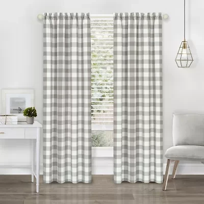 Achim Hunter Rod Pocket Light-Filtering Single Curtain Panel