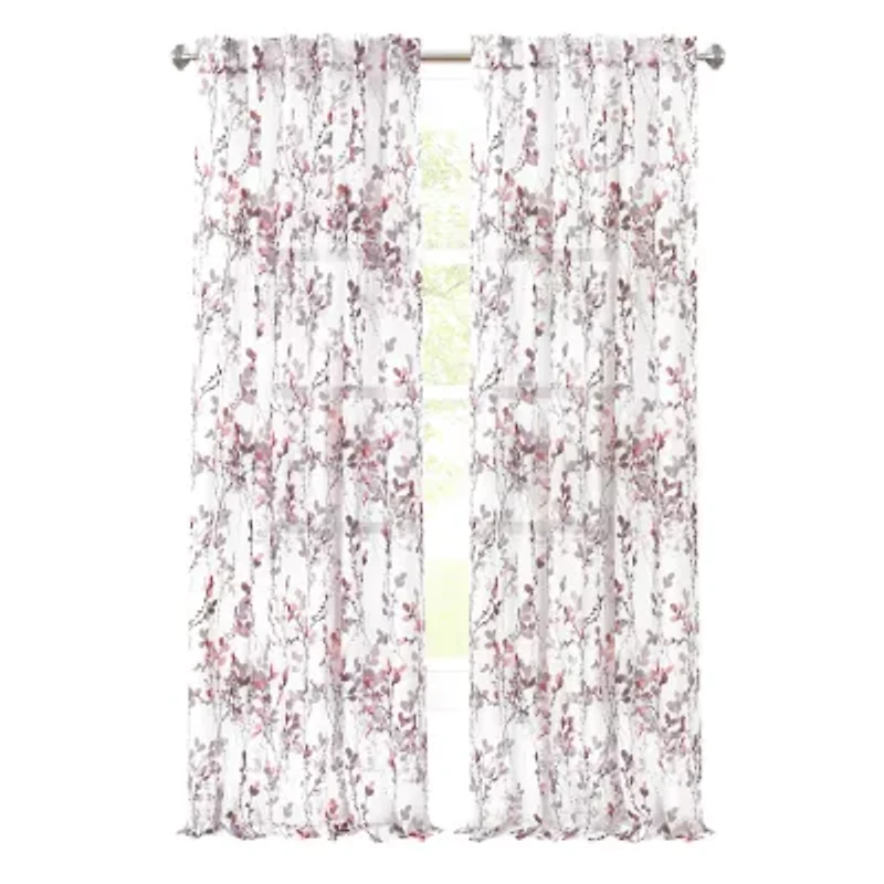 Achim Misty Back Tab Light-Filtering Single Curtain Panel