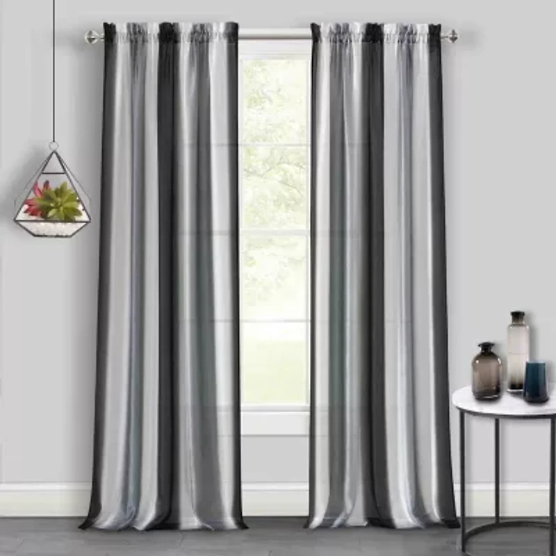 Achim Spectrum Rod Pocket Light-Filtering Single Curtain Panel