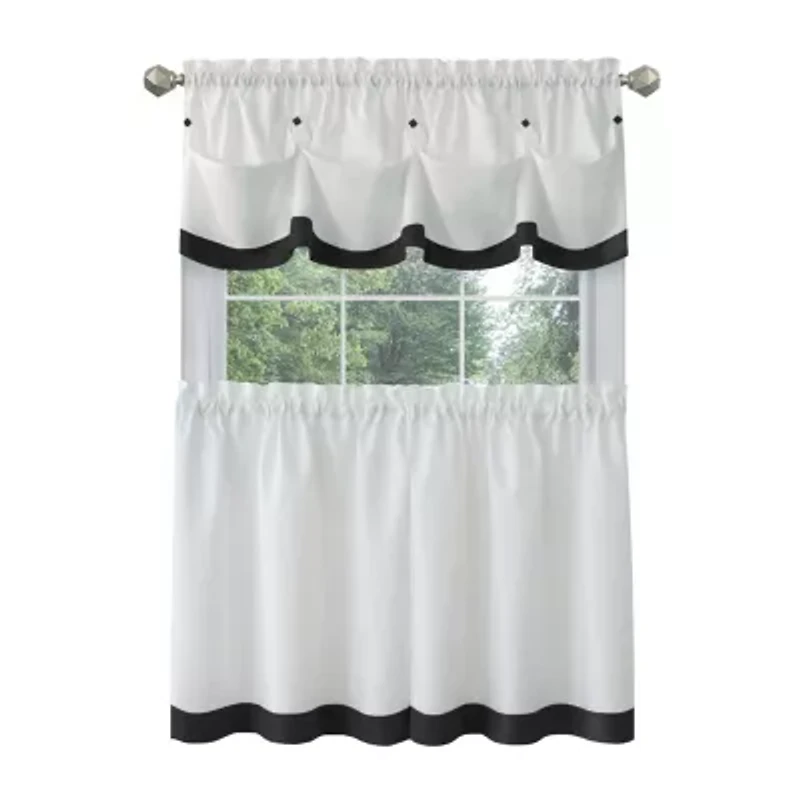 Achim Lana 3-pc. Rod Pocket Kitchen Curtains & Drapes Window Set