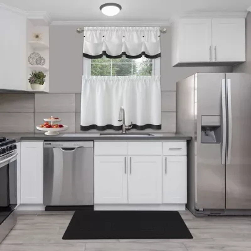 Achim Lana 3-pc. Rod Pocket Kitchen Curtains & Drapes Window Set