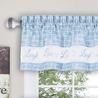 Achim Live; Love; Laugh 3-pc. Rod Pocket Kitchen Curtains & Drapes Window Set