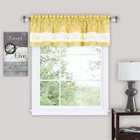 Achim Live; Love; Laugh 3-pc. Rod Pocket Kitchen Curtains & Drapes Window Set