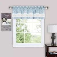 Achim Live; Love; Laugh 3-pc. Rod Pocket Kitchen Curtains & Drapes Window Set