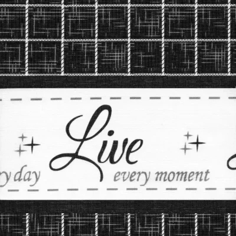 Achim Live; Love; Laugh 3-pc. Rod Pocket Kitchen Curtains & Drapes Window Set