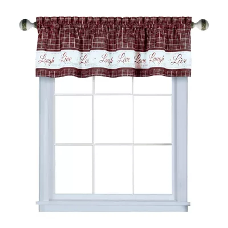 Achim Live; Love; Laugh Rod Pocket Valance