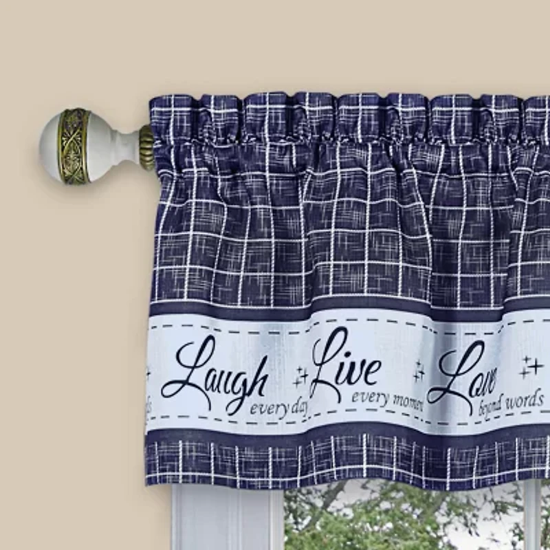 Achim Live; Love; Laugh Rod Pocket Valance