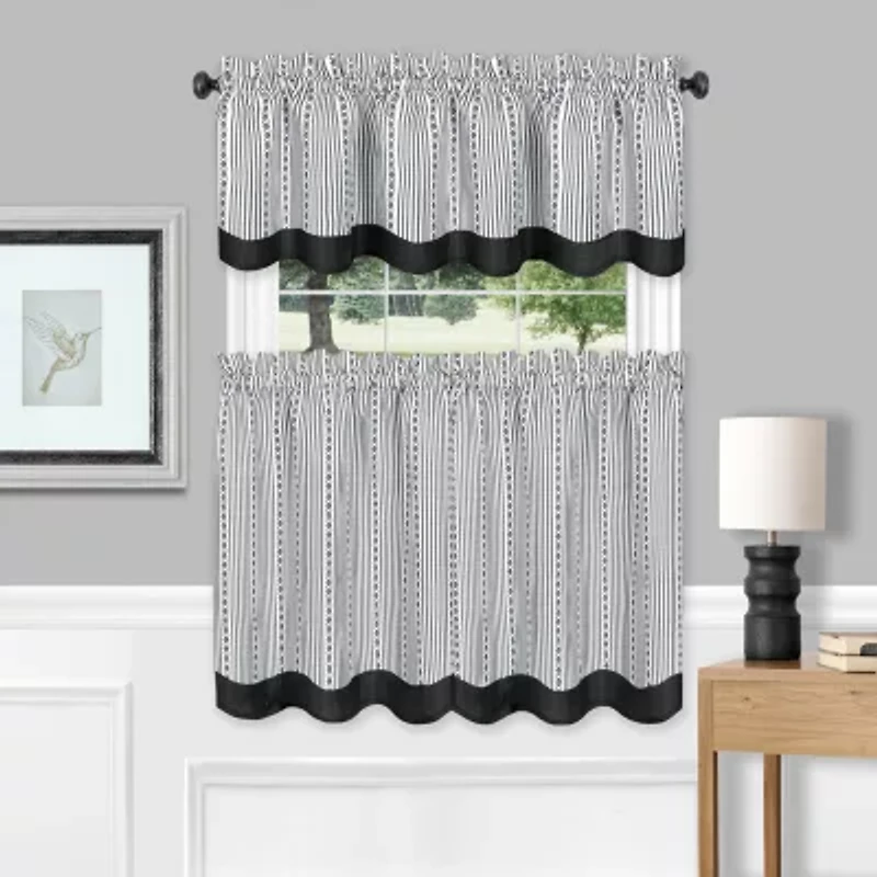 Achim Westport 3-pc. Rod Pocket Kitchen Curtains & Drapes Window Set