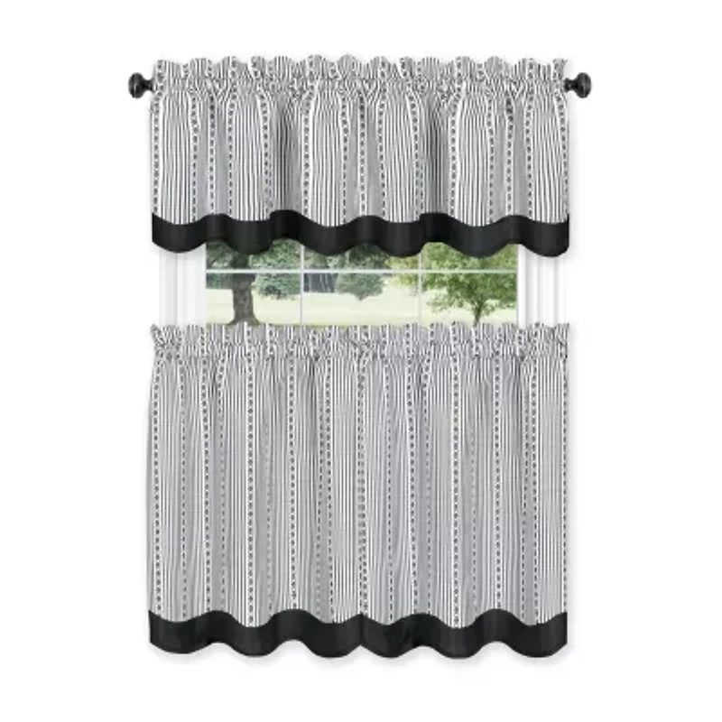 Achim Westport 3-pc. Rod Pocket Kitchen Curtains & Drapes Window Set