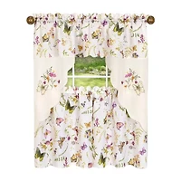 Achim Enchanted 3-pc. Rod Pocket Kitchen Curtains & Drapes Window Set