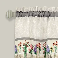 Achim Garden Blooms 3-pc. Rod Pocket Kitchen Curtains & Drapes Window Set