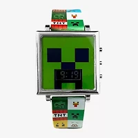 Mojang Minecraft Boys Green Strap Watch Min40129jc